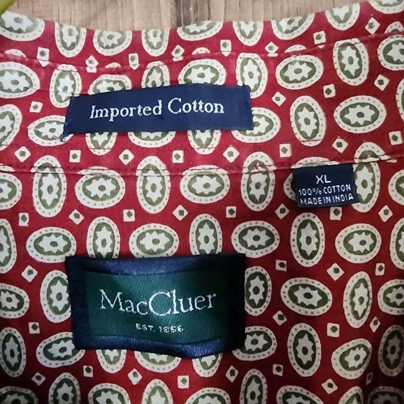 MacCluer Imported Cotton Long Sleeve Button Down Shirt - Picture 1 of 3